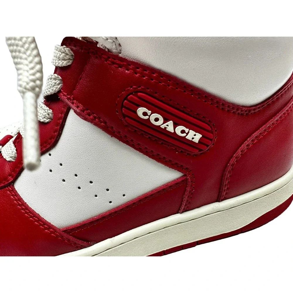 Coach Women's High Top Sport Red /Chalk‎ Sneakers / Size 7B / CG624 / Pre-owned